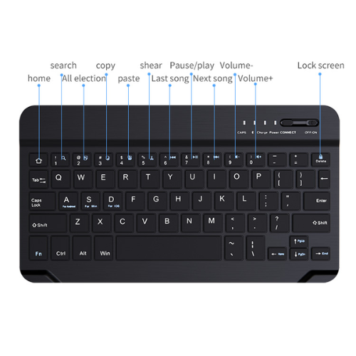 Kakusiga KSC-339 Wireless Bluetooth Keyboard Rechargeable Ultra Slim