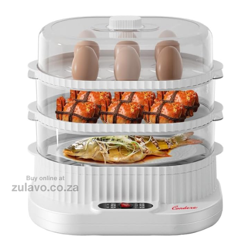 Condere Three-Layer Food Steamer – 10L Large Capacity Smart Steaming Designed for modern families, this steamer combines smart functionality