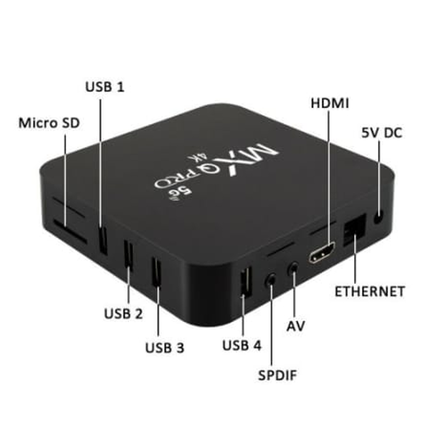 MXQ Pro 4K Android 13 TV Box 4GB+16GB with Remote
