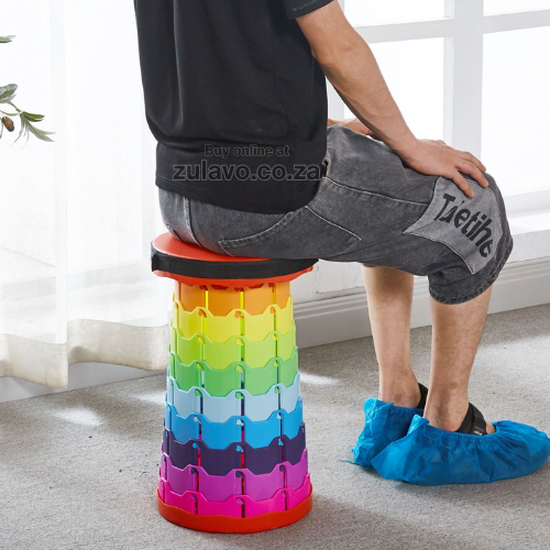 Foldable Telescopic Stool 4.0 – Portable, Adjustable, and Built for Every Adventure! Giving you instant seating whether you’re camping, fishing, hiking, or waiting in long queues.