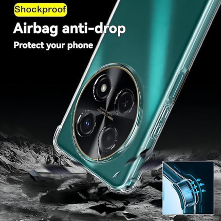 Huawei Nova 14i Compatible Shockproof Transparent Case with Raised Camera Protection