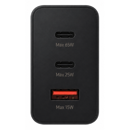 65W Super Fast PD Power Adapter Trio Charger with Dual USB-C & USB-A Ports