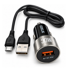 GERLAX C10V 30W QC 3.0 USB Car Charger with USB-A to Micro USB Cable and USB Adapter