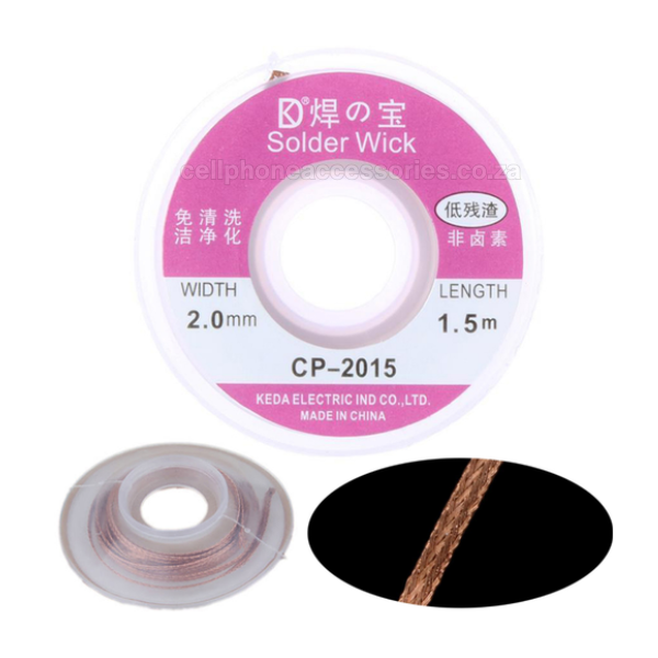 Advanced Desoldering Braid Solder Remover Wick Wire 2mm CP-2015 Pack of 2