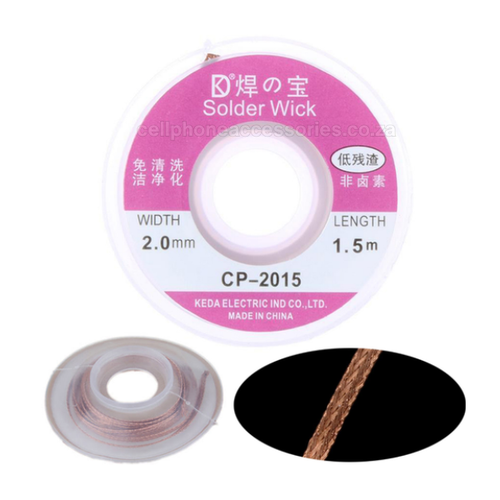 Advanced Desoldering Braid Solder Remover Wick Wire 2mm CP-2015 Pack of 5