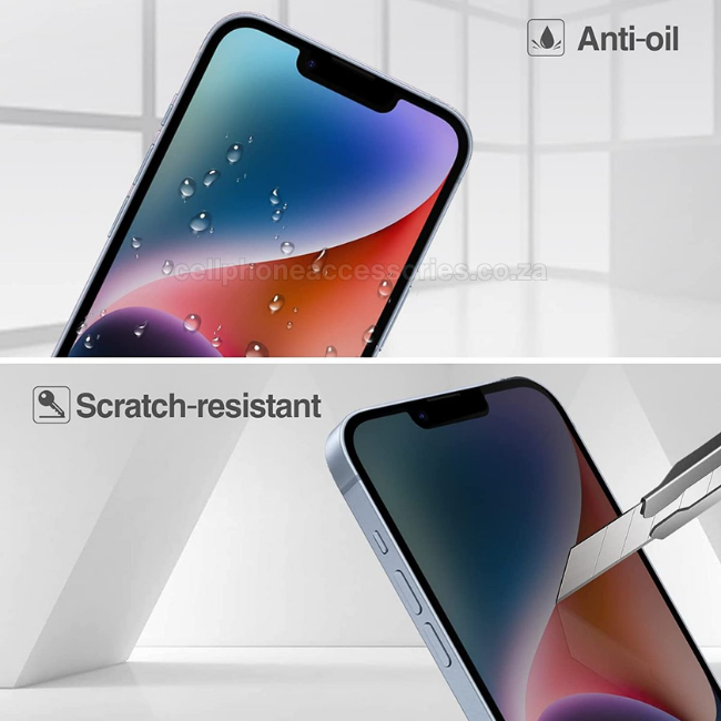 iPhone 14 / 14 Plus / 14 Pro / 14 Pro Max Privacy Tempered Glass Screen Protector Compatible Replacement Twin Pack