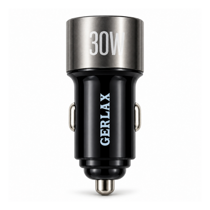 GERLAX C10V 30W QC 3.0 USB Car Charger with USB-A to Micro USB Cable and USB Adapter