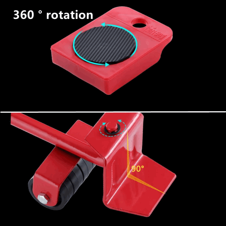 Heavy-Duty Furniture Moving Tool Kit with ABS Pulley Set - Easy Moving Helpers