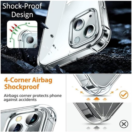 iPhone 11 Compatible Clear TPU Shockproof Case with 4-Corner Airbags