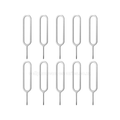 SIM Card Ejection Pin Tool Compatible for SIM Tray Removal Silver - 10 Pack