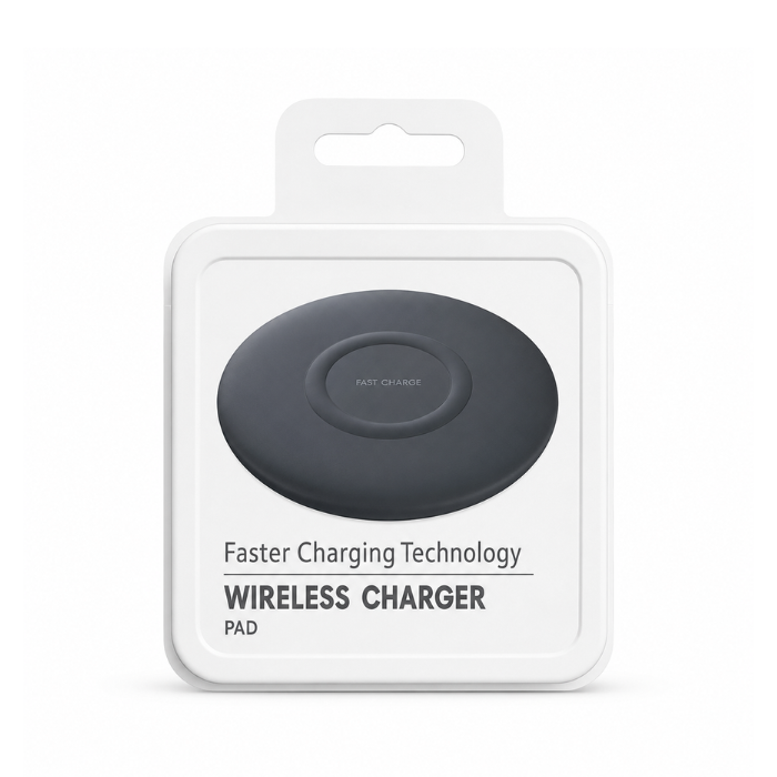 Wireless Fast Charging Pad, EP-P1100 Qi Compatible , USB-C Wireless Charger for Compatible Qi-Enabled Smartphones and Devices, Slim Charging Dock, - Black