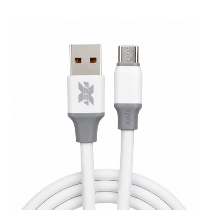 FAST CA-04 USB-A to USB-C Fast Charging Cable 1M 3A 120W Data Transfer Cable - White