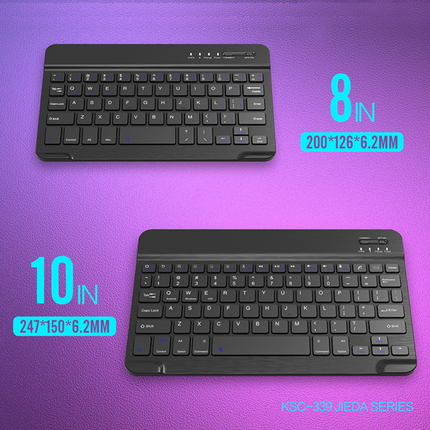 Kakusiga KSC-339 JIEDA 10-Inch Wireless Bluetooth Keyboard Rechargeable Black