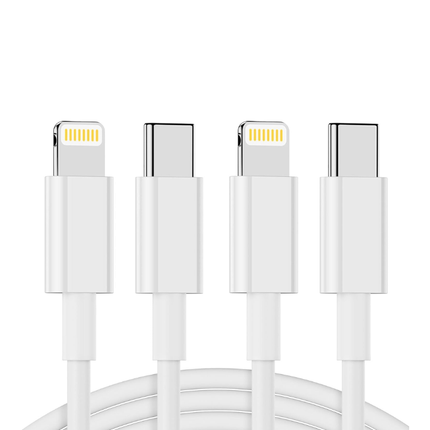 USB-C to Lightning Fast Charging & Data Sync Cable Pack of 2