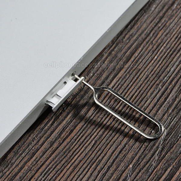 SIM Card Ejection Pin Tool Compatible for SIM Tray Removal Silver - 10 Pack
