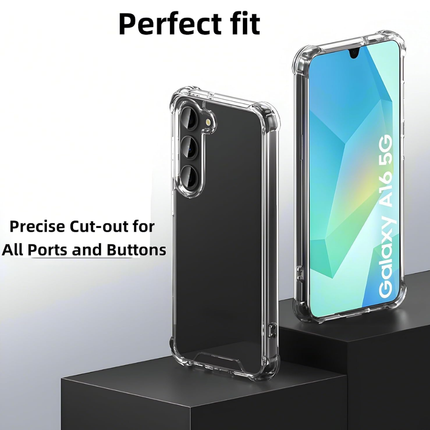 Samsung Galaxy A16, A17 Compatible Crystal Clear TPU Shockproof Back Cover