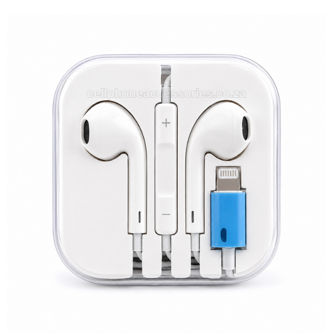 Lightning Connector Wired Earphones Compatible For iPhone White