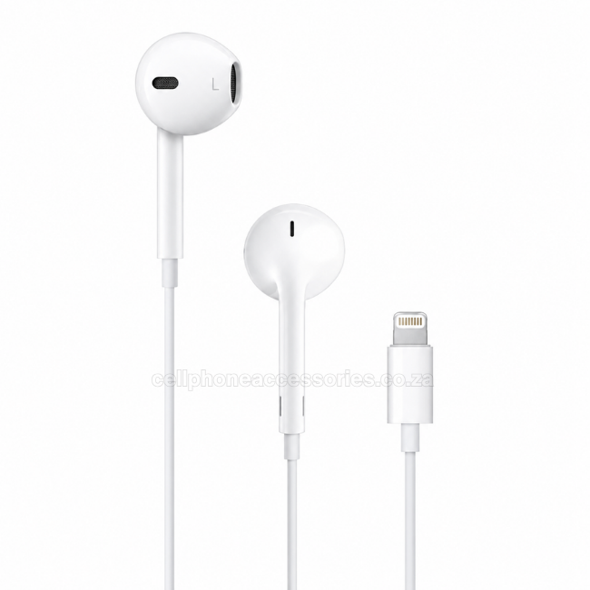 Lightning Connector Wired Earphones Compatible For iPhone White