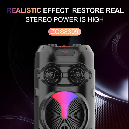 SING-e ZQS8309 8 Inch Portable Party Speaker 40W RGB Bluetooth Speaker