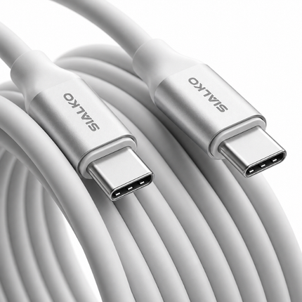 SIALKO SIAL-97 Type-C to Type-C Liquid Silicone Data Cable 300cm  - White