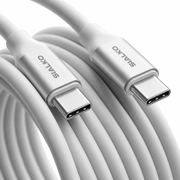 SIALKO SIAL-97 Type-C to Type-C Liquid Silicone Data Cable 300cm  - White