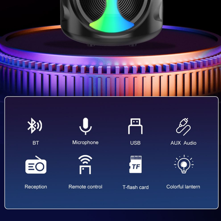 SING-e ZQS8309 8 Inch Portable Party Speaker 40W RGB Bluetooth Speaker