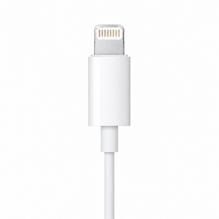 Lightning Connector Wired Earphones Compatible with iPhone In-Ear Headphones with Inline Controls White