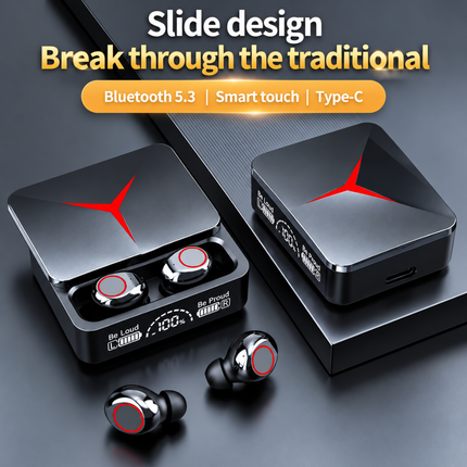 M90 Pro Bluetooth 5.3 Wireless Earbuds with Power Bank Function, Touch Control and Type-C Charging Case