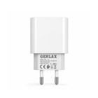 GERLAX USB-C Wall Charger 2.1A with EU Plug – Compact White Charging Adapter