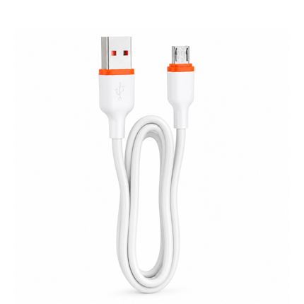 USB to Micro USB Cable 100cm, X16 6A Fast Charging and Data Transfer Cable for Compatible Android Phones, Tablets, Power Banks and Accessories - White