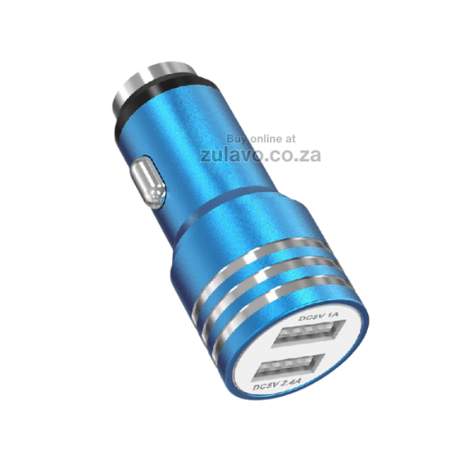 Aluminum Alloy Dual USB Fast Charging Car Adapter High-speed charging for two devices at once
