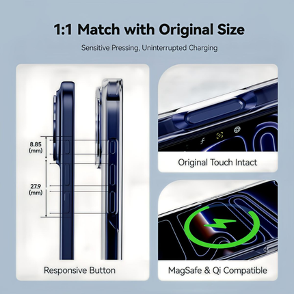 iPhone 17 Pro Shockproof TPU Clear Slim Cover Suitable