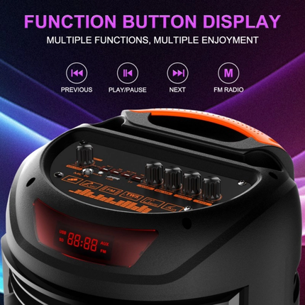 SING-e ZQS8302 8 Inch Portable Party Speaker 60W RGB Bluetooth