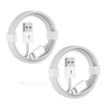 2 Pack Lightning to USB Charging & Data Sync Cable Compatible for iPhone, iPad & iPod White