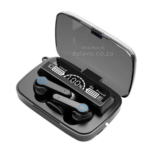 M19 Pro Wireless Earbuds – 9D Hi-Fi Sound + Power Bank Charging Case 9D Hi-Fi stereo sound + integrated power-bank charging case