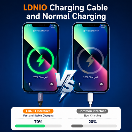 LDNIO LC441C USB-C to USB-C 65W PD Fast Charging Cable 1M Braided Grey