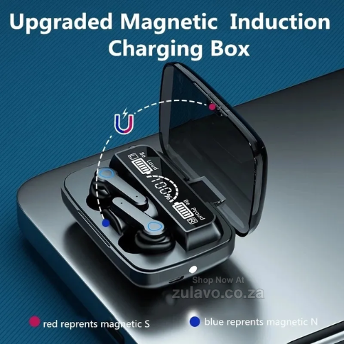 M19 Pro Wireless Earbuds – 9D Hi-Fi Sound + Power Bank Charging Case 9D Hi-Fi stereo sound + integrated power-bank charging case