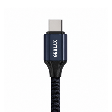 GERLAX GD-70T Type-C USB Cable 120W Fast Charge 1m Nylon Braided Black