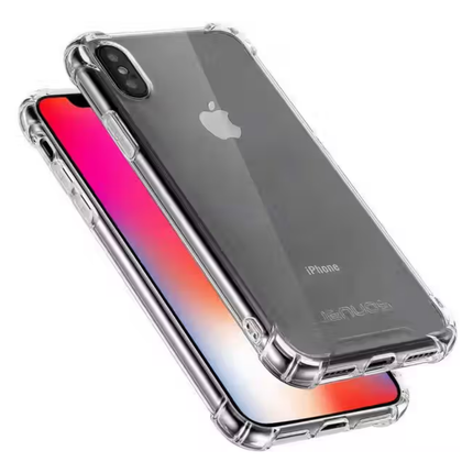 iPhone X , XS Compatible Clear Shock Resistant Armor Case TPU Frame