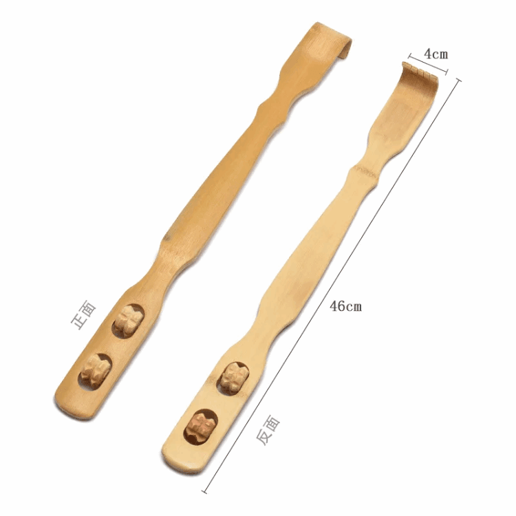 Bamboo Back Scratcher with Massage Rollers | Natural Comfort & Instant Relief