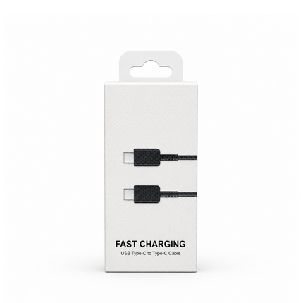 USB Type-C to Type-C Fast Charging Cable 1 Meter – Compatible Charging & Data Transfer Cable Black