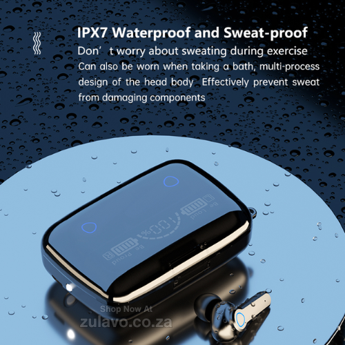 M19 Pro Wireless Earbuds – 9D Hi-Fi Sound + Power Bank Charging Case 9D Hi-Fi stereo sound + integrated power-bank charging case