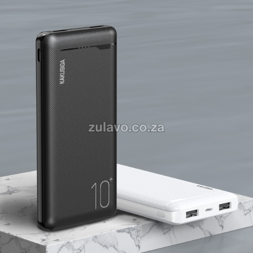 Kakusiga KSC-583 10000mAh Power Bank – Fast. Reliable. Powerful Dual USB output, Type-C and Micro input