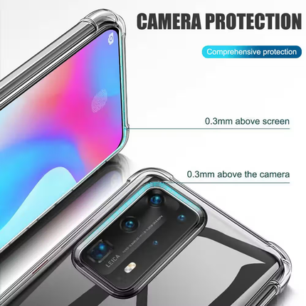 Huawei P40 Pro Compatible Clear Shockproof Armor Case TPU
