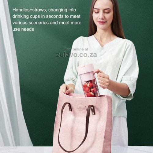 Portable USB Rechargeable Crusher Juicer Cup – Fresh Juice Anytime, Anywhere Designed for modern lifestyles, this 2-in-1 juicer