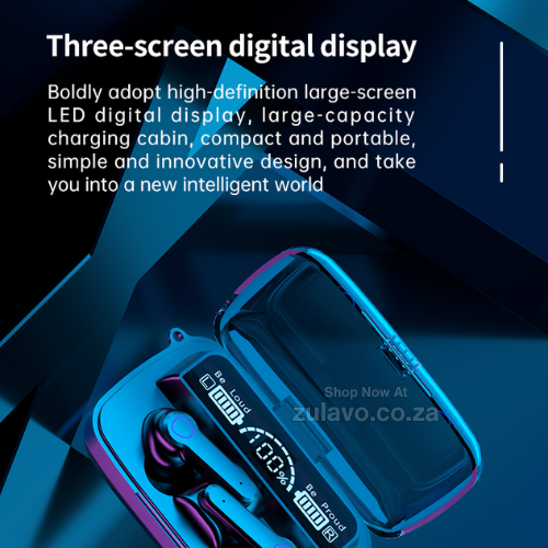M19 Pro Wireless Earbuds – 9D Hi-Fi Sound + Power Bank Charging Case 9D Hi-Fi stereo sound + integrated power-bank charging case