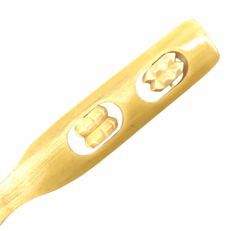 Bamboo Back Scratcher with Massage Rollers | Natural Comfort & Instant Relief