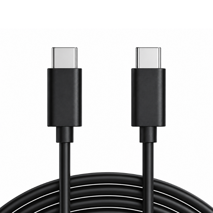 USB Type-C to Type-C Fast Charging Cable 1 Meter – Compatible Charging & Data Transfer Cable Black