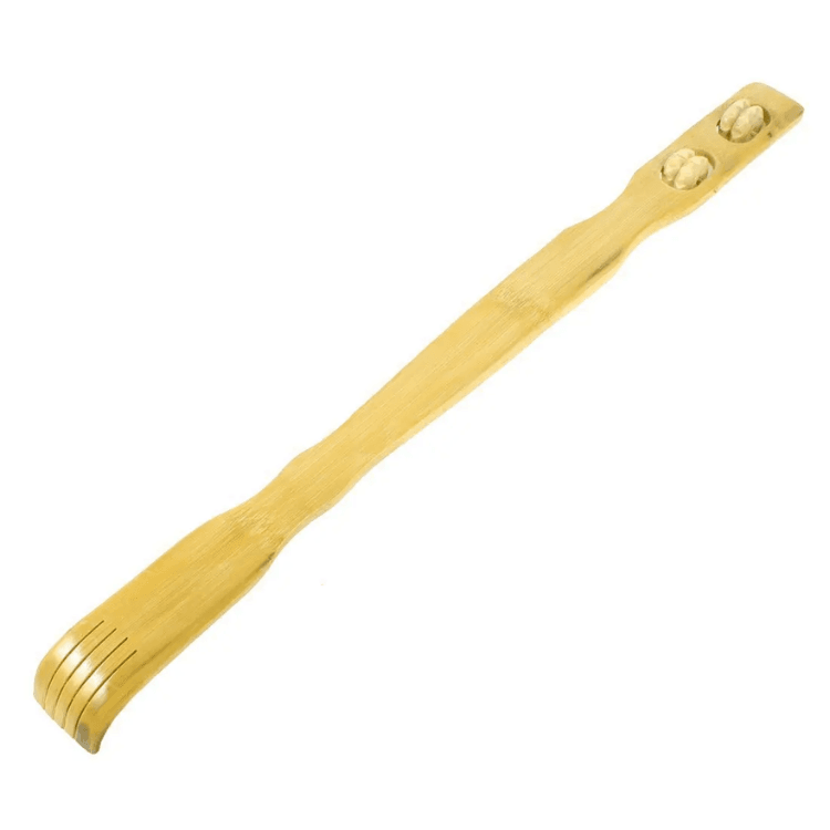 Bamboo Back Scratcher with Massage Rollers | Natural Comfort & Instant Relief