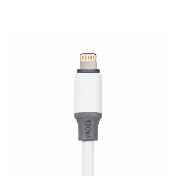 X FAST CA-04 USB-A to Lightning Charging and Data Cable, 1000mm Length, 3A Output Current, White, Compatible with Lightning Devices